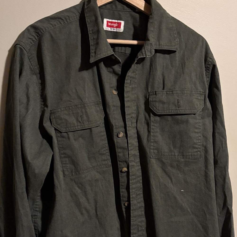 Wrangler Men's Dark Green Shirt